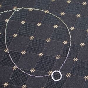Circle silver necklace
